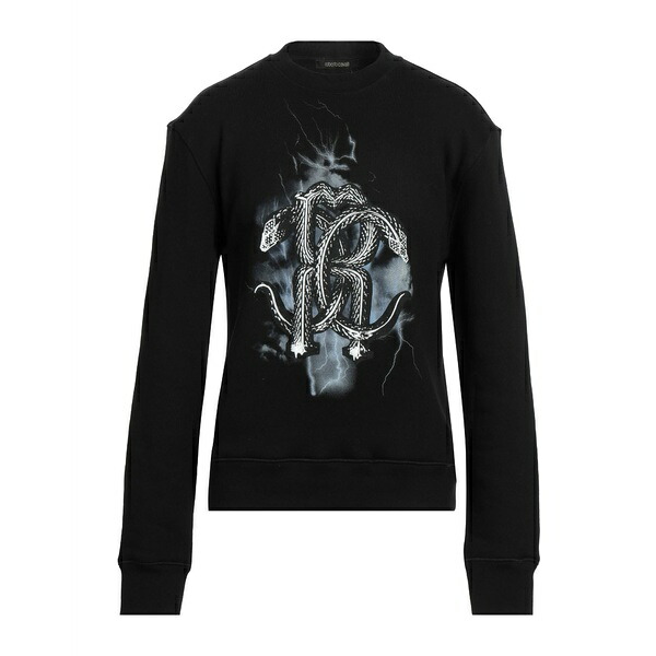 【送料無料】 ロベルトカヴァリ メンズ パーカー・スウェットシャツ アウター Sweatshirts Black