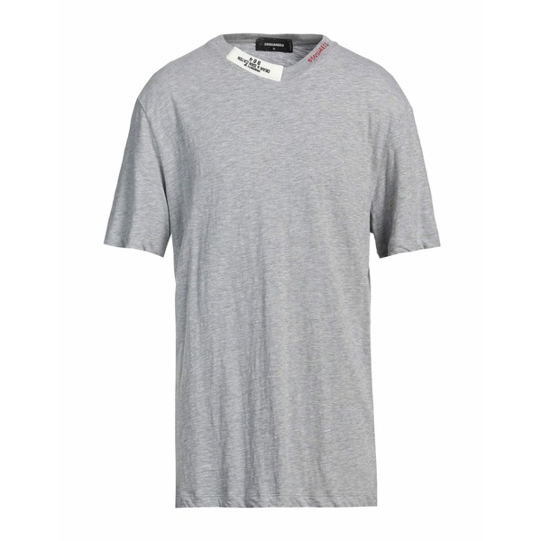 【送料無料】 ディースクエアード メンズ Tシャツ トップス T-shirts Grey｜asty