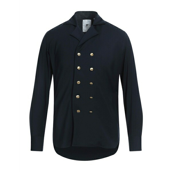 【送料無料】 PTトリノ メンズ シャツ トップス Shirts Blue|asty