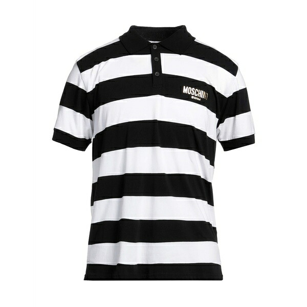 【送料無料】 モスキーノ メンズ Tシャツ トップス Polo shirts Black