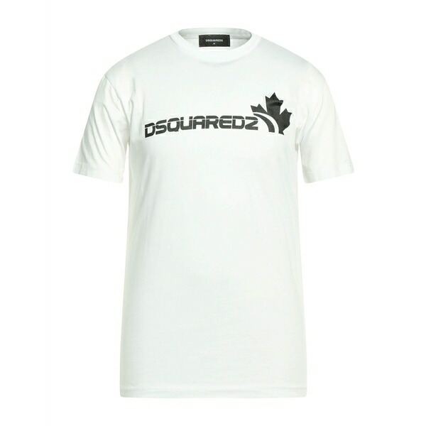 【送料無料】 ディースクエアード メンズ Tシャツ トップス T-shirts White