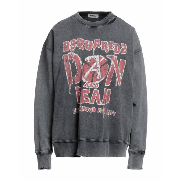 【送料無料】 ディースクエアード メンズ パーカー・スウェットシャツ アウター Sweatshirts Black|asty