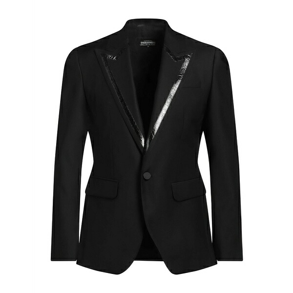 【貨物輸送無料】 ディースクエアード メンズ 上衣＆上衣 アウター Blazers Black