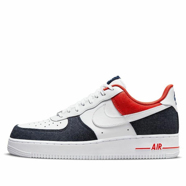 Nike ナイキ メンズ スニーカー 【Nike Air Force 1 '07 LX 'White Red Denim' DJ5174-100】 サイズ US_8.5(26.5cm)|asty