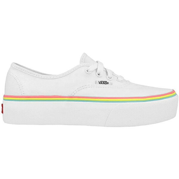 Vans バンズ レディース スニーカー 【Vans Authentic Platform 2.0 Rainbow Foxing White (Women's)】 サイズ US_7(24.0cm) White/Multi｜asty