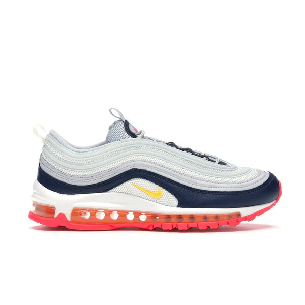 Nike ナイキ レディース スニーカー 【Nike Air Max 97 Midnight Navy Racer Pink Laser Orange (Women's)】 サイズ US_5(22.0cm) Pure Platinum/Midnight Navy-Racer Pink-Laser Orange｜asty 56,800円