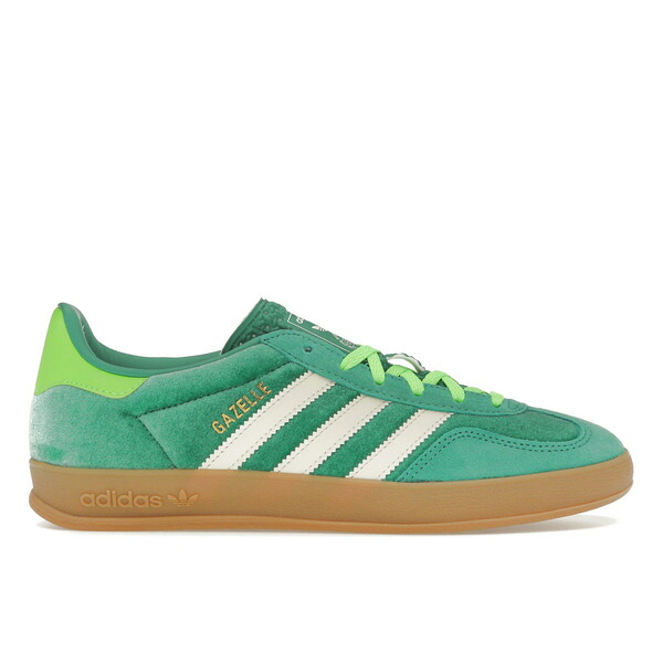 adidas アディダス レディース スニーカー  【adidas Gazelle Indoor Semi Court Green Velvet (Women\u0027s)】  大きさ US_6(23.0糎) Semi Court Green/Cream White/Solar Green