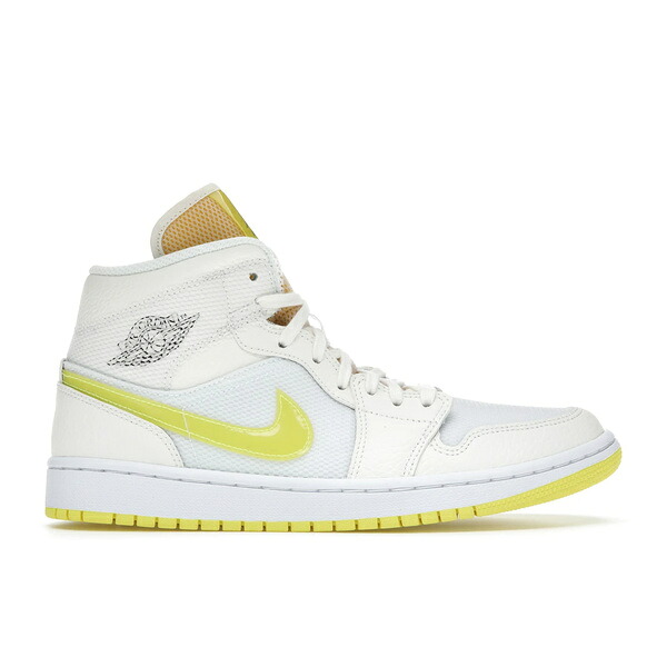 Jordan ジョーダン レディース スニーカー  【Jordan 1 Mid SE Voltage Yellow (Women\u0027s)】  大きさ US_6.5(23.5糎) Sail/Light Voltage Yellow II/White
