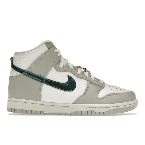 Nike ナイキ レディース スニーカー  【Nike Dunk High FLS (Women\u0027s)】  大きさ US_W_11 White/Light Grey/Teal Metallic