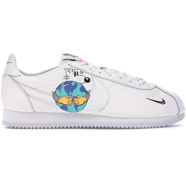 Nike ナイキ メンズ スニーカー  【Nike Cortez Flyleather Steve Harrington Earth Day (2019)】  大いさ US_12(30.0糎) White/White-White 靴-スニーカー