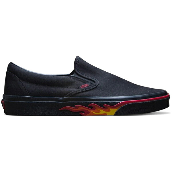 Vans バンズ メンズ スニーカー  【Vans Classic Slip-On Black Flame Wall】  大いさ US_M_3.5 Black/Flames メンズ靴-スニーカー