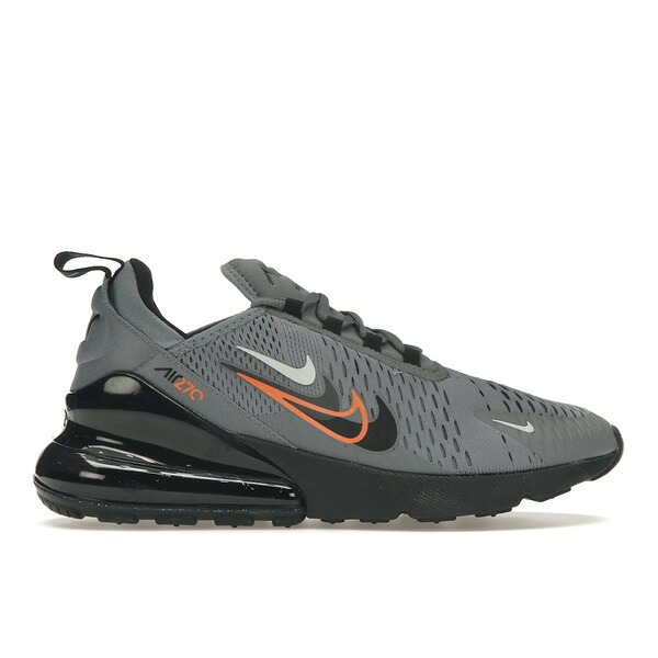 Nike ナイキ メンズ スニーカー  【Nike Air Max 270 Multi Swoosh】  大きさ US_8(26.0糎) Smoke Grey/Bright Mandarin/Medium Ash/Black