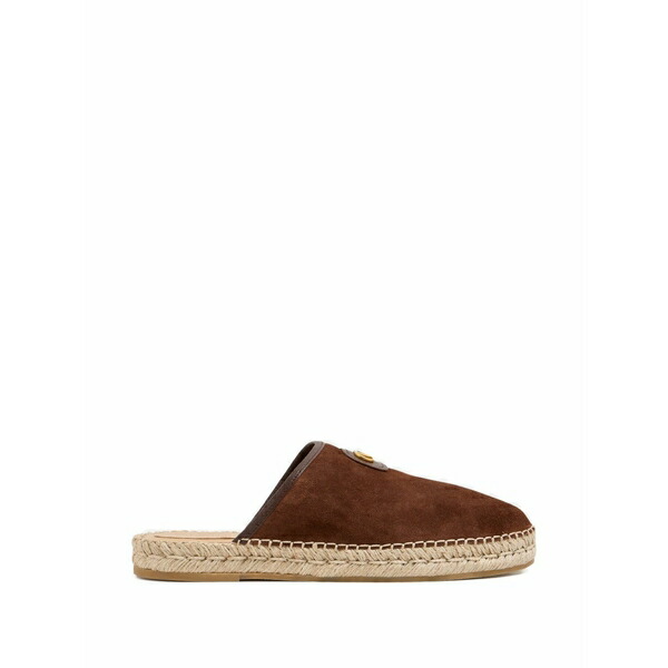 ヴァレンティノ ガラヴァーニ メンズ サンダル シューズ Logo-plaque flat mules Brown