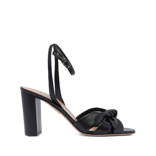 アクアズーラ レディース サンダル シューズ 85mm nina sandals Black｜asty