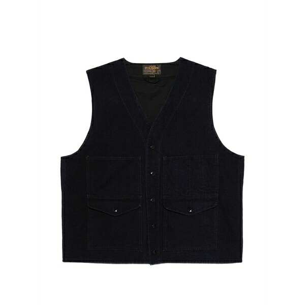 フィルソン メンズ 上衣＆上衣 アウター Pocket buttoned gilet Blue
