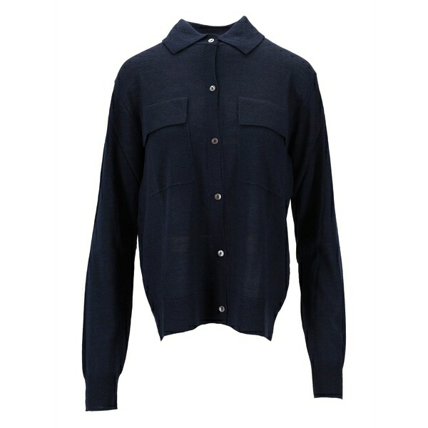 パロッシュ レディース ジレー アウター Pocket button cardigan Blue トップス-カーディガン・ボレロ
