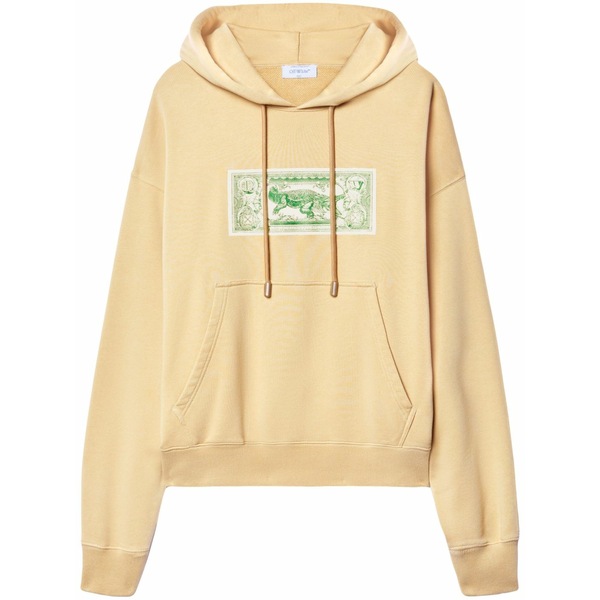 オフホワイト メンズ パーカー・スウェットシャツ アウター Banknote arrow hoodie Neutrals