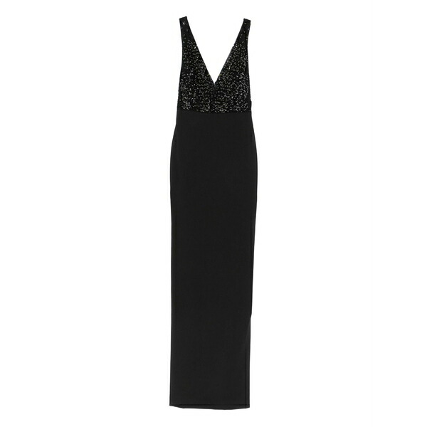 エリザベスフランキ レディース ワンピース トップス Rhinestones v-neck dress Black｜asty