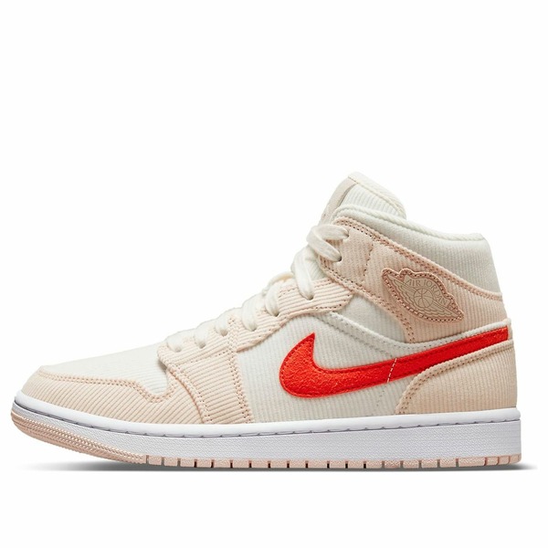 Air Jordan ジョーダン レディース スニーカー Sail/Orange Quartz/White 【(WMNS) Air Jordan 1 Mid SE \u0027Corduroy\u0027 DA8009-108】  大きさ US_7(24.0糎)