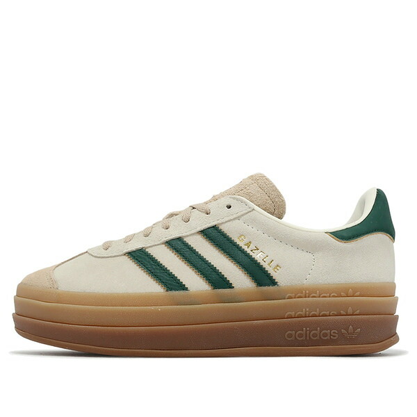 adidas アディダス レディース スニーカー Cream White/Collegiate Green/Magic Beige 【(WMNS) adidas Gazelle Bold \u0027Cream Collegiate Green\u0027 ID7056】  大きさ US_8.5(25.5糎)