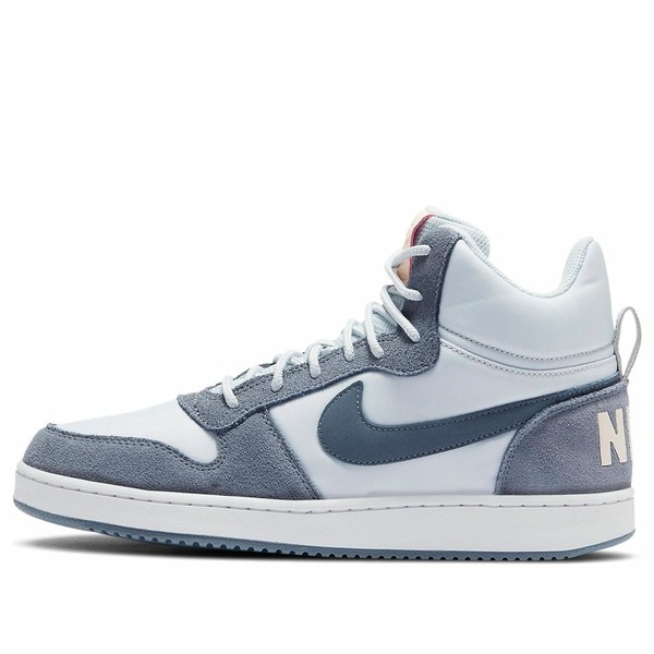 Nike ナイキ レディース スニーカー White/Green 【(WMNS) Nike Court Borough Mid Premium \u0027Pure Platinum\u0027 844907-005】  大きさ US_5.5(22.5糎)