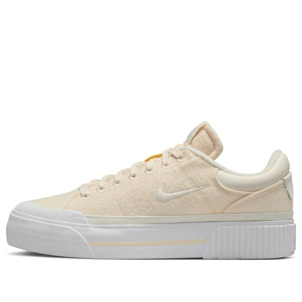 Nike ナイキ レディース スニーカー Light Ivory/White/Grey 【(WMNS) Nike Court Legacy Lift \u0027Light Ivory White\u0027 FZ2606-101】  大きさ US_6.5(23.5糎)