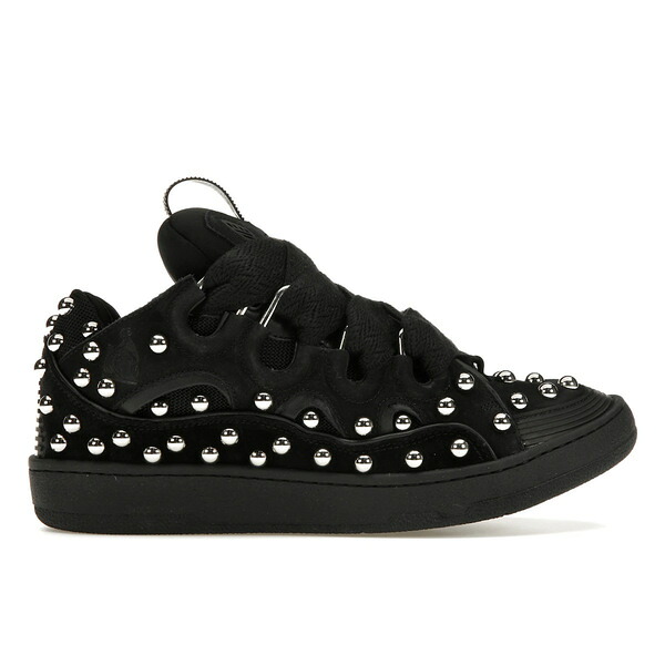 Lanvin ランバン メンズ スニーカー  【Lanvin Studded Leather Curb Sneaker Black】  サイズ US_8(26.0cm) Black/Black