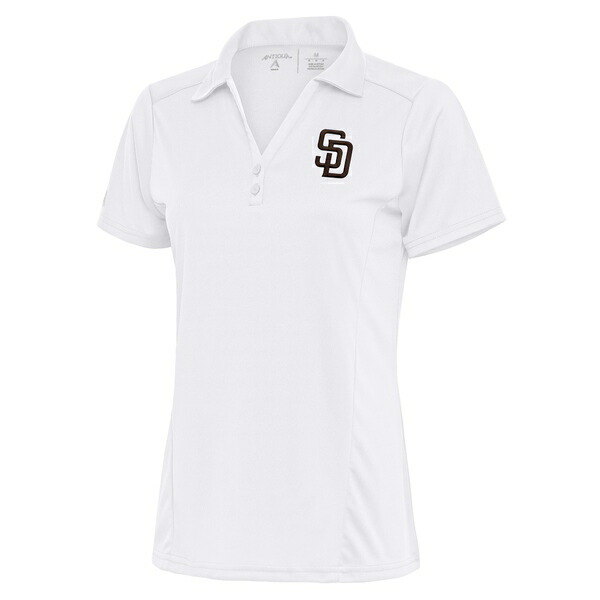 2022発売 アンティグア ポロシャツ トップス レディース Chicago Cubs Antigua Women's Liberty Polo  White/Navy