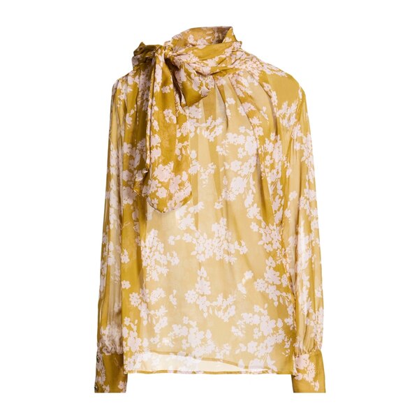 【送料無料】 エリザベスフランキ レディース Tシャツ トップス Tops Yellow｜asty
