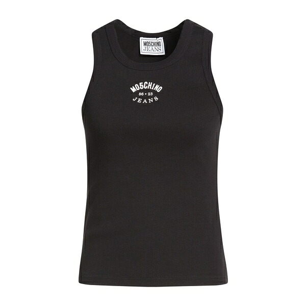 【送料無料】 モスキーノ レディース Tシャツ トップス Tank tops Black