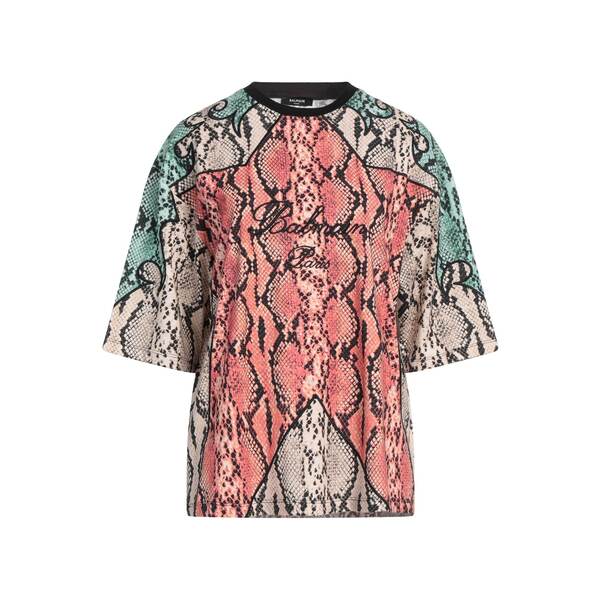 【送料無料】 バルマン レディース Tシャツ トップス T-shirts Orange|asty