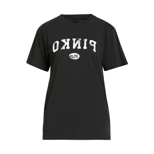 【送料無料】 ピンコ レディース Tシャツ トップス T-shirts Black