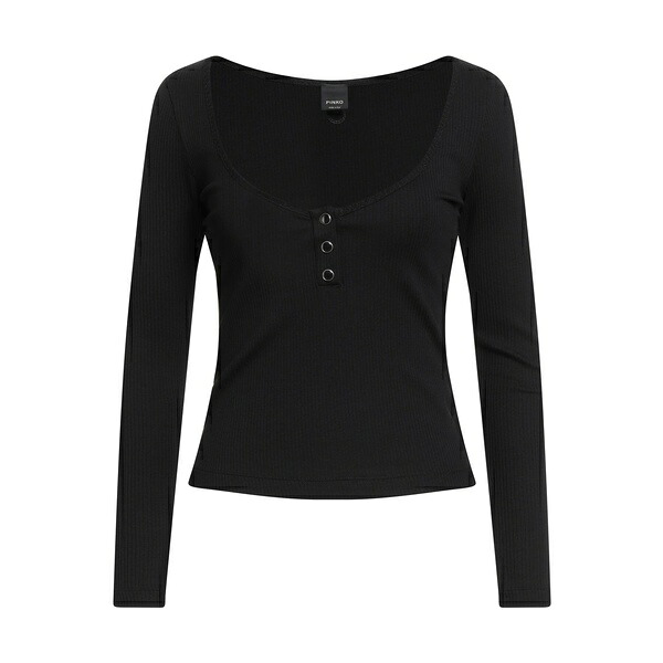 【貨物輸送無料】 ピンコ レディース プルオーバー トップス T-shirts Black