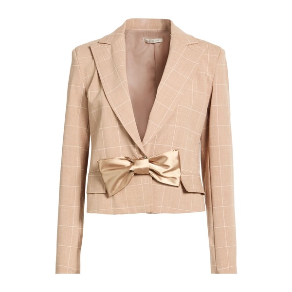 【送料無料】 ル ストレーゲ レディース ジャケット＆ブルゾン アウター Blazers Beige