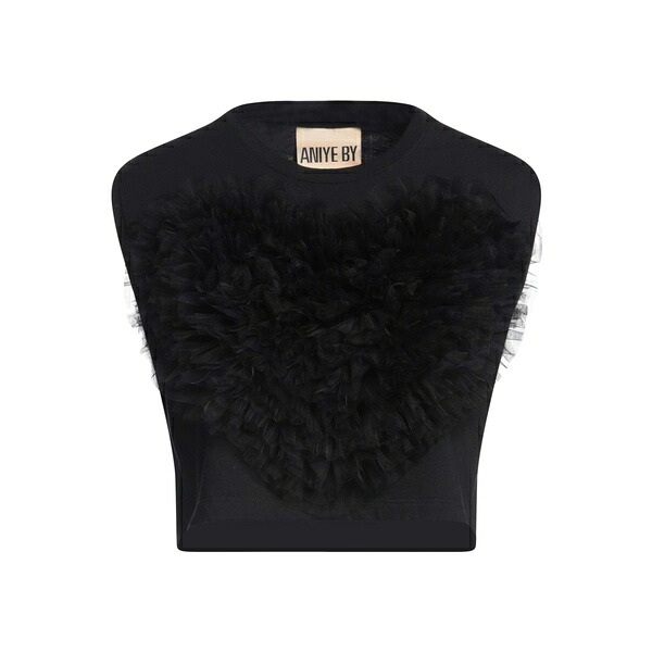 【貨物輸送無料】 アニエバイ レディース ティーシャツ トップス Tops Black レディースファッション-トップス