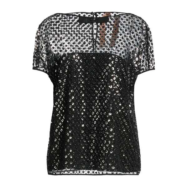 【送料無料】 ヌメロ ヴェントゥーノ レディース Tシャツ トップス Tops Black|asty