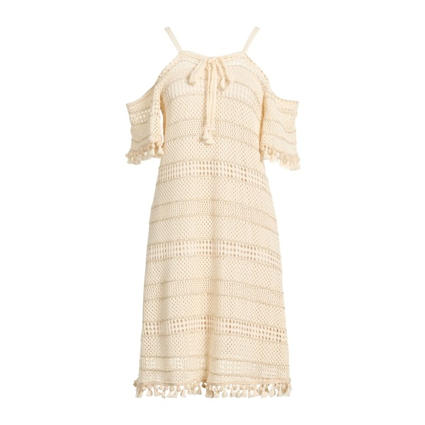 【送料無料】 ル ストレーゲ レディース ワンピース トップス Midi dresses White