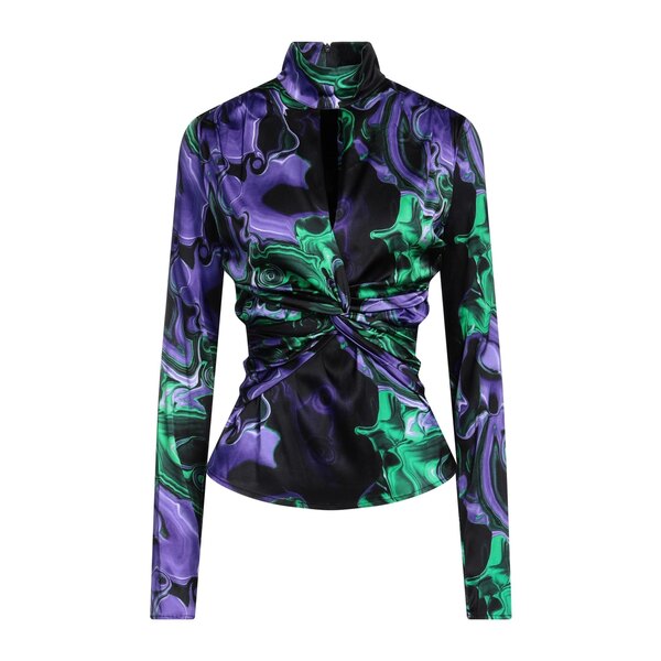 【送料無料】 エムエスジイエム レディース Tシャツ トップス Tops Purple