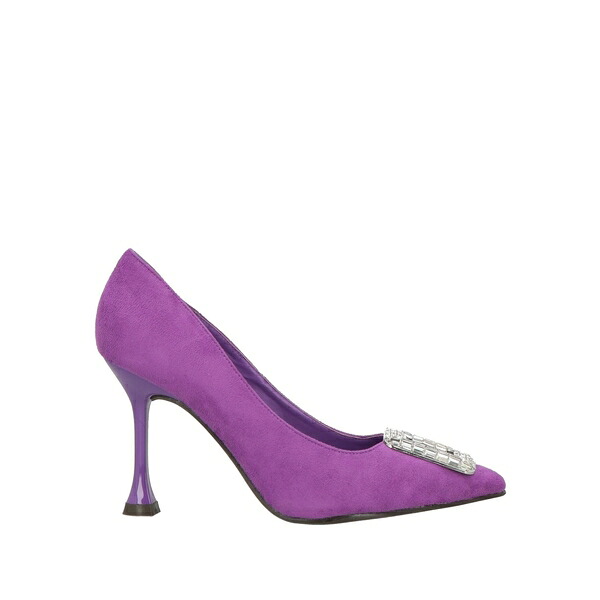 【貨物輸送無料】 メン突っ張り レディース パンプス シューズ Pumps Purple