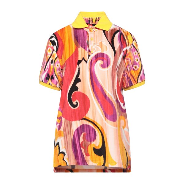 【送料無料】 エトロ レディース Tシャツ トップス Polo shirts Orange