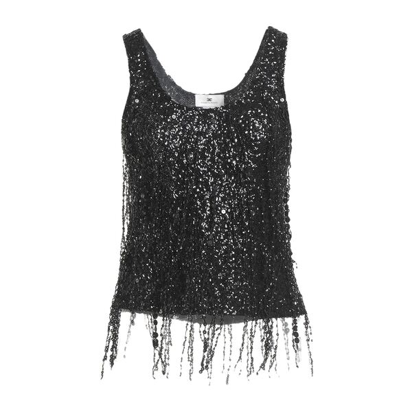 【送料無料】 エリザベスフランキ レディース Tシャツ トップス Tops Black