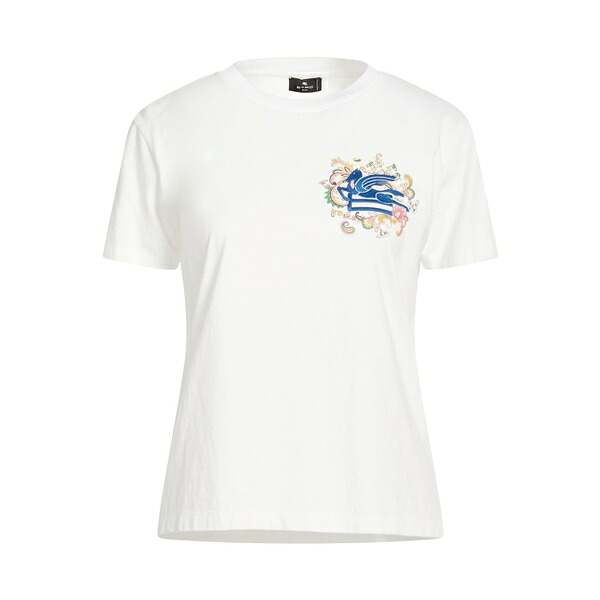 【送料無料】 エトロ レディース Tシャツ トップス T-shirts White