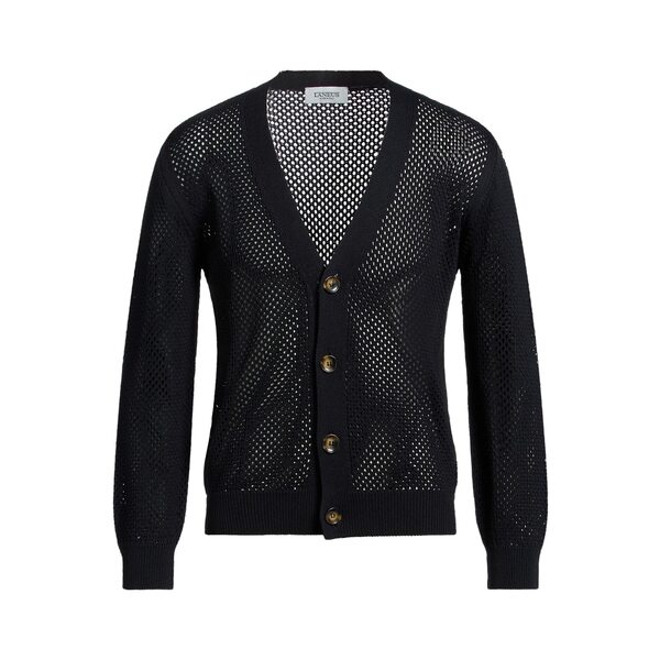 【送料無料】 ラネウス メンズ カーディガン アウター Cardigans Black｜asty