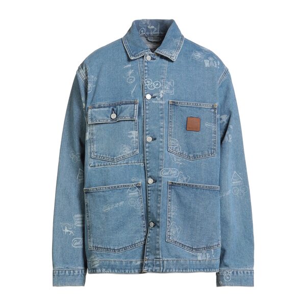 【貨物輸送無料】 鉄道車両ハート形 メンズ 上衣＆上衣 アウター Denim outerwear Blue
