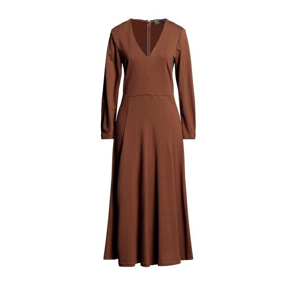 【貨物輸送無料】 音楽的リズム上げ米 レディース 衣装 トップス Midi dresses Brown