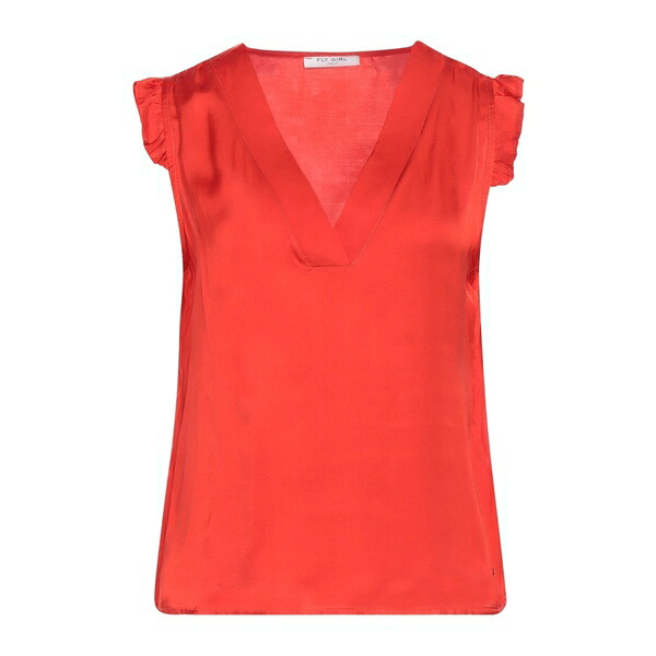 【貨物輸送無料】 飛球 御姉さん レディース プルオーバー トップス Tops Red