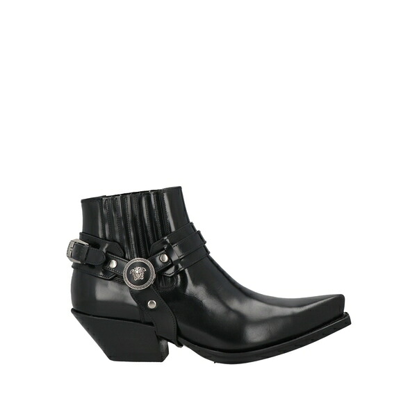 【送料無料】 ヴェルサーチ レディース ブーツ シューズ Ankle boots Black｜asty 107,400円