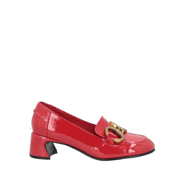 【貨物輸送無料】 ジャ航空マイル レディース スリッポン・ローファー シューズ Loafers Red
