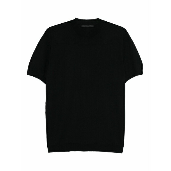 ロウブランド メンズ Tシャツ トップス Short-sleeved crew-neck t-shirt Black|asty