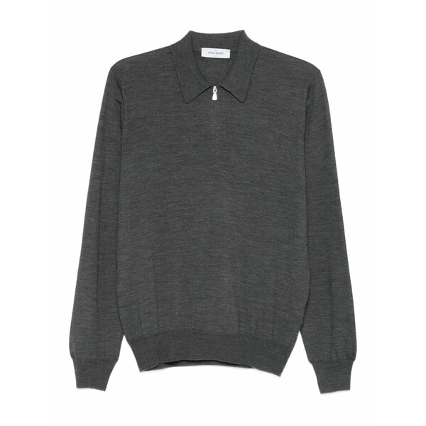 グランサッソ メンズ ニット\u0026セーター アウター Half-zip sweater Grey